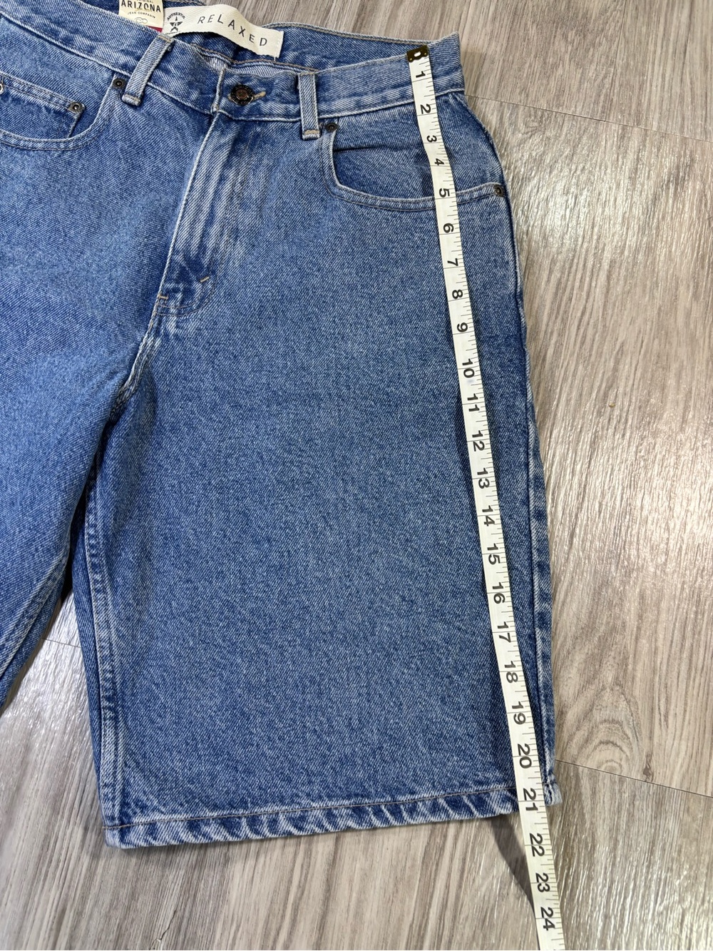 Vintage Arizona Jean Co Relaxed Fit Denim Shorts Men’s 30 Light Wash Y2K NWT - Picture 2 of 9